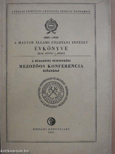 A Magyar Állami Földtani Intézet Évkönyve 1961/1.