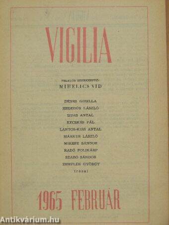 Vigilia 1965. február