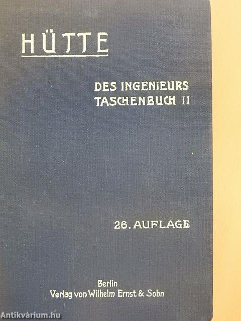 "Hütte" - Des Ingenieurs Taschenbuch II. (Töredék)