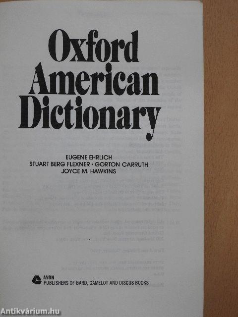 Oxford American Dictionary