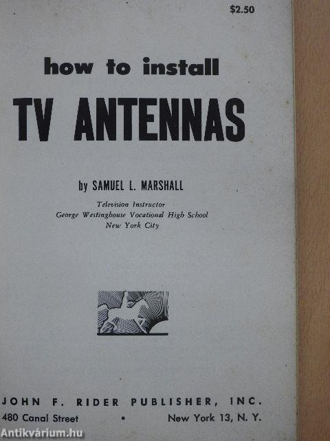 How to install TV Antennas