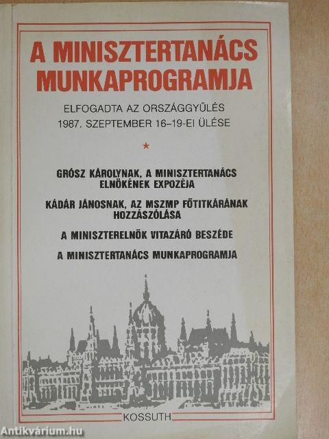 A Minisztertanács munkaprogramja