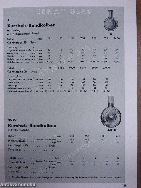 Jenaer Glas für Laboratorien