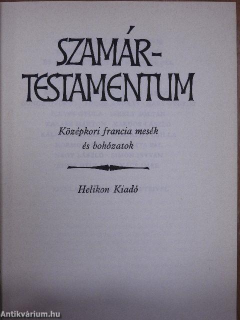 Szamártestamentum