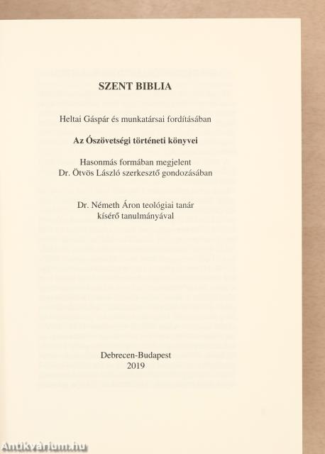 Szent Biblia 1-3.
