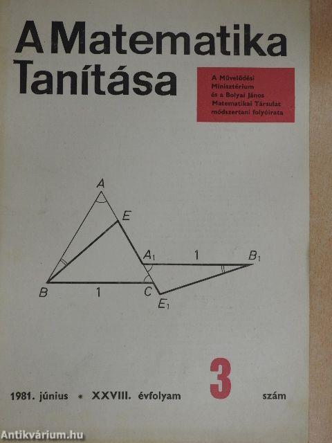 A matematika tanítása 1981. június