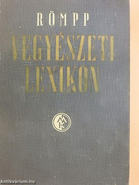 Römpp Vegyészeti Lexikon 1. (töredék)