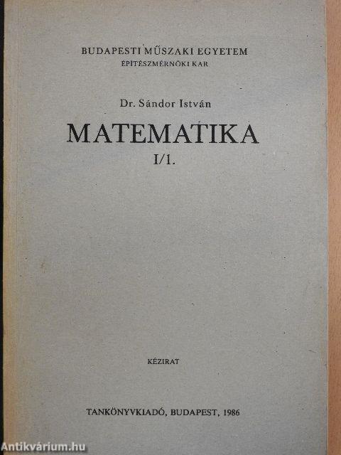 Matematika I/1.