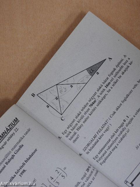 Irány a középiskola - Matematika '98