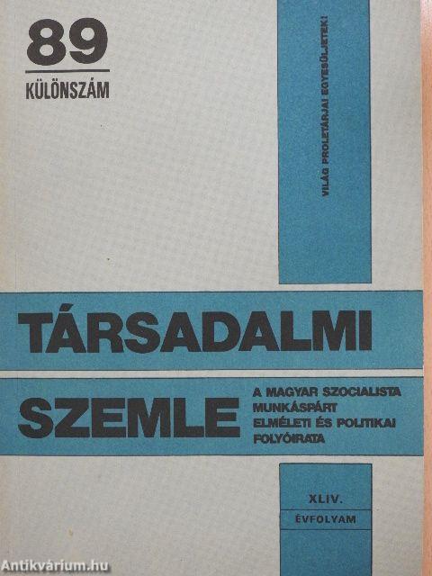 Társadalmi Szemle 1989. Különszám