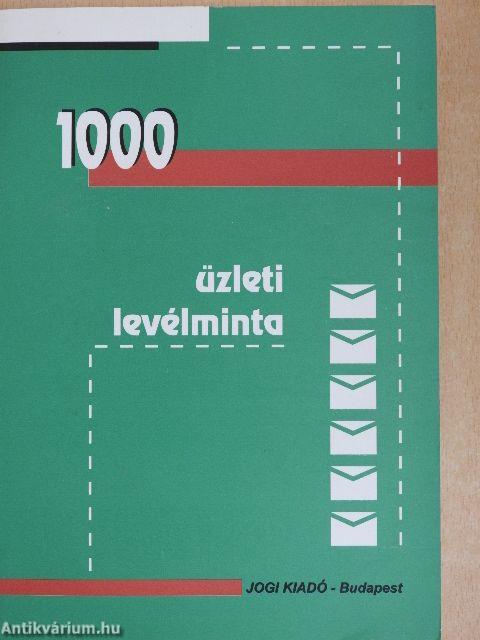 1000 üzleti levélminta