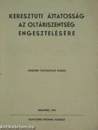 Keresztuti ájtatosság az oltáriszentség engesztelésére