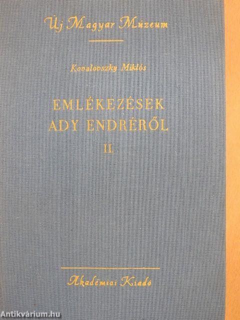 Emlékezések Ady Endréről II.