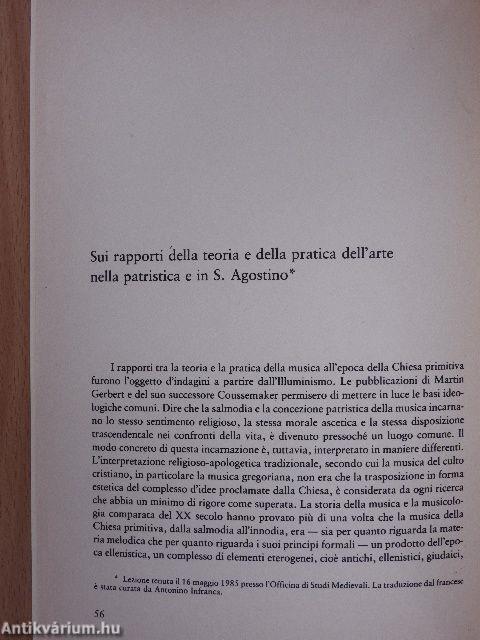 Sui rapporti della teoria e della pratica dell'arte nella patristica e in S. Agostino