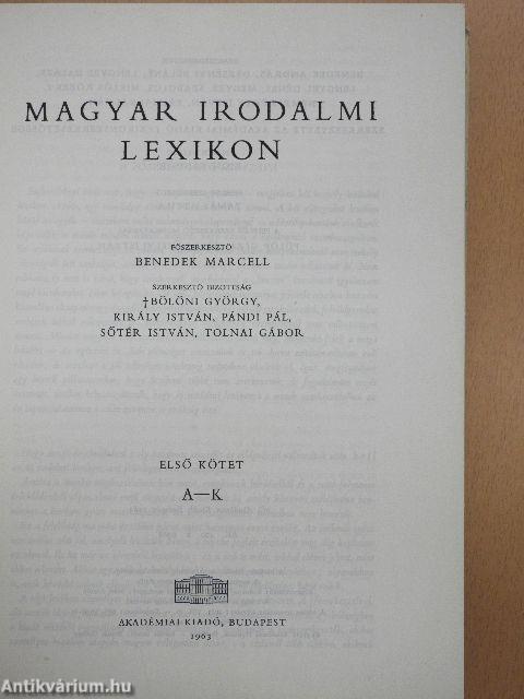 Magyar Irodalmi Lexikon I-III.