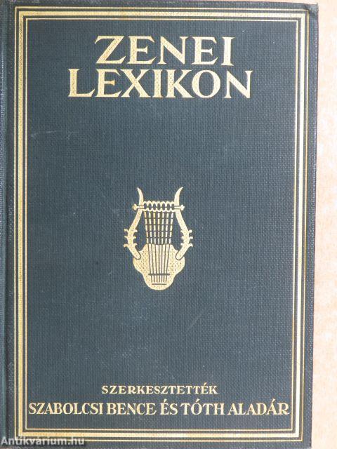 Zenei Lexikon I. (töredék)