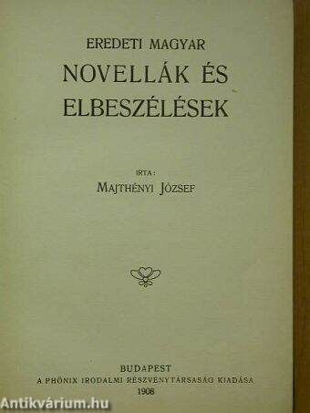 Eredeti magyar novellák és elbeszélések V.