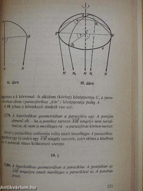 Nemeuklideszi geometriák elemei