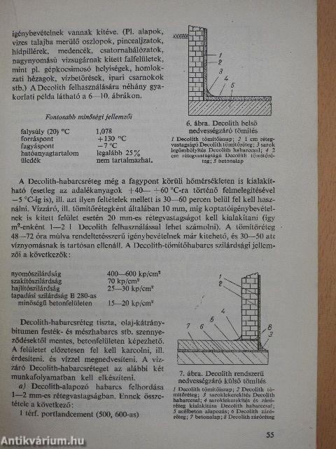 Az építkezés vegyianyagai