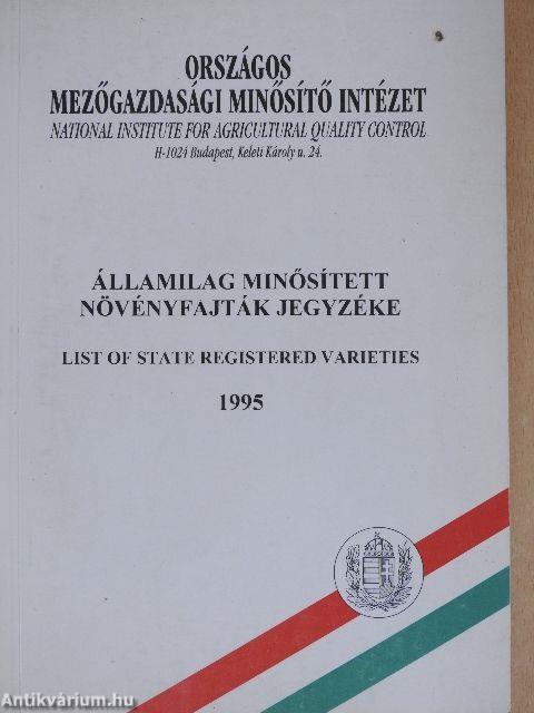 Államilag minősített növényfajták jegyzéke 1995