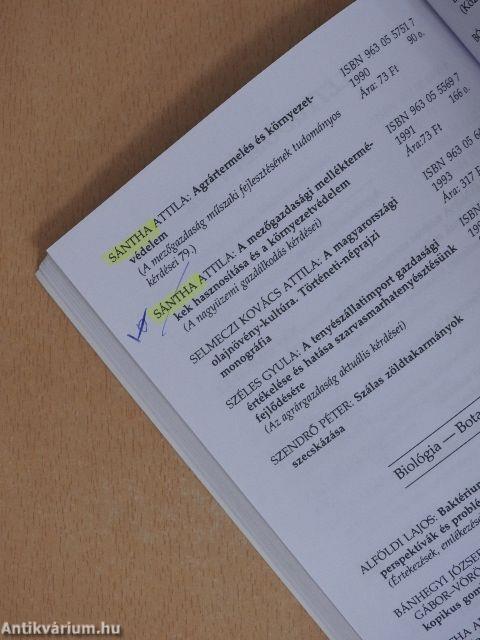 Az Akadémiai Kiadó könyvei 1998-1999