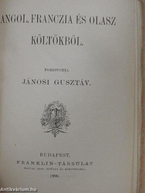 Angol, franczia és olasz költőkből