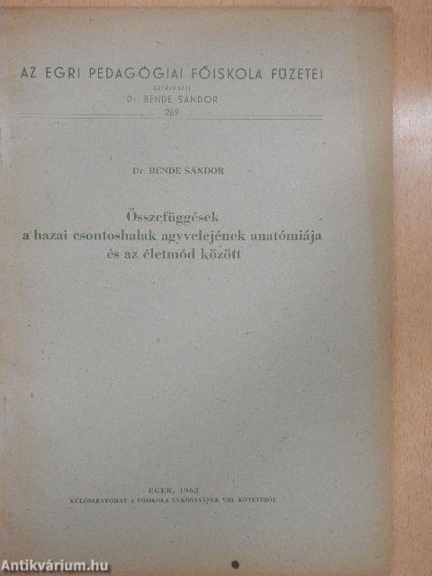 Összefüggések a hazai csontoshalak agyvelejének anatómiája és az életmód között