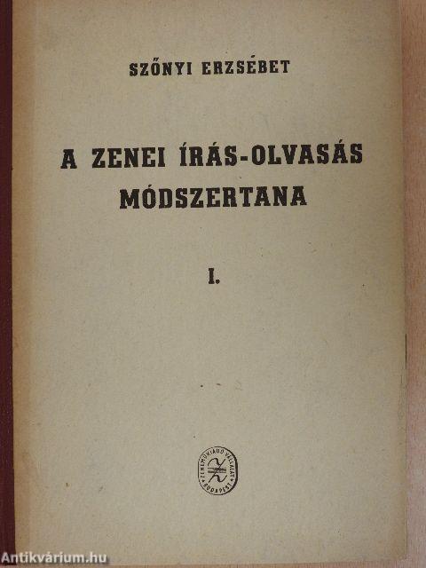 A zenei írás-olvasás módszertana I.