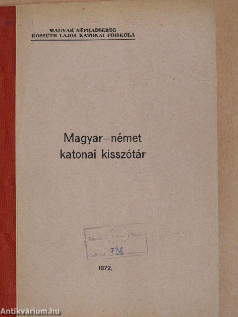 Magyar-német katonai kisszótár