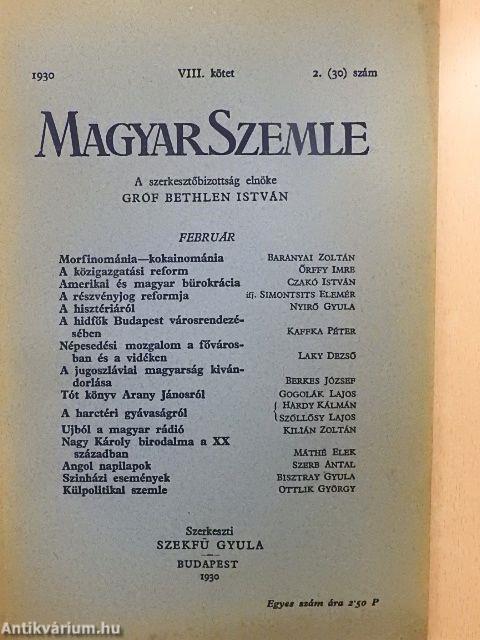 Magyar Szemle 1930. február