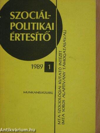 Szociálpolitikai értesítő 1989/1.