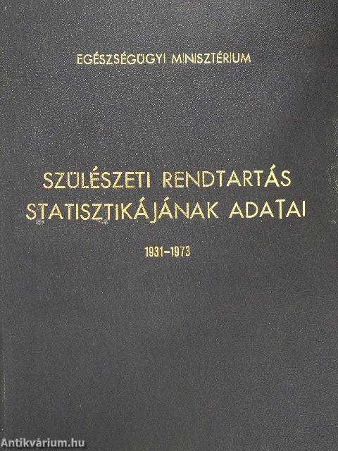 Szülészeti rendtartás statisztikájának adatai