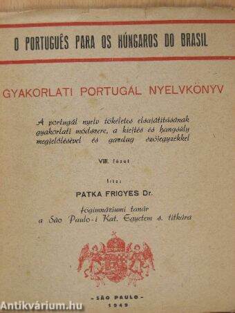 Gyakorlati portugál nyelvkönyv VIII.