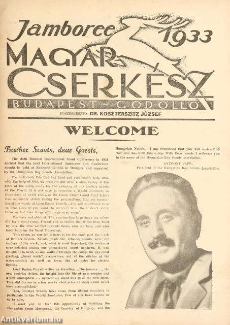 Jamboree 1933 Magyar Cserkész
