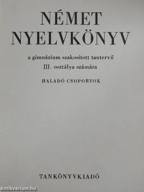 Német nyelvkönyv III.