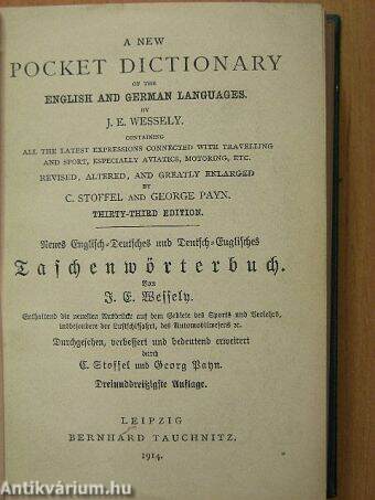 A New Pocket Dictionary of the English and German Languages