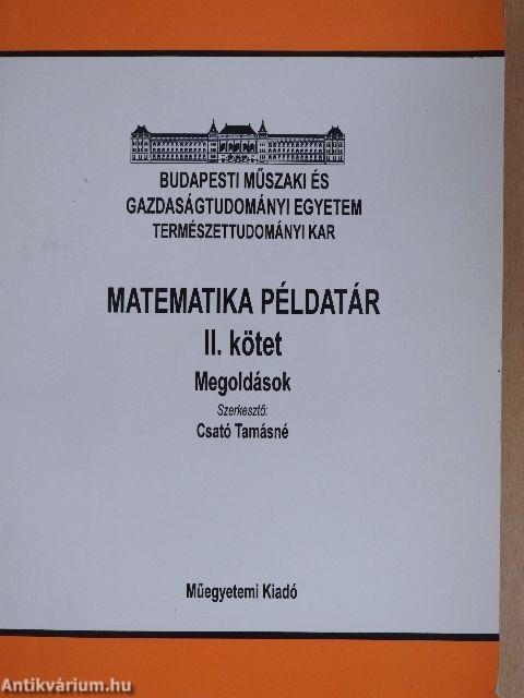 Matematika példatár II.