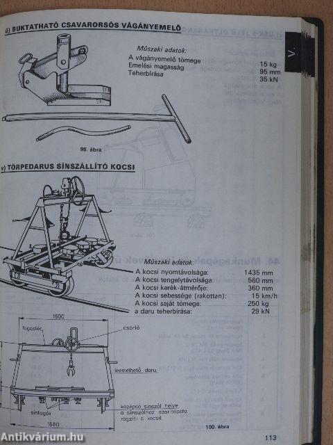 Építési és pályafenntartási műszaki adatok, előírások II.