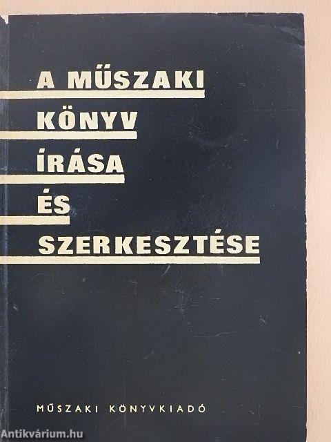 A műszaki könyv írása és szerkesztése