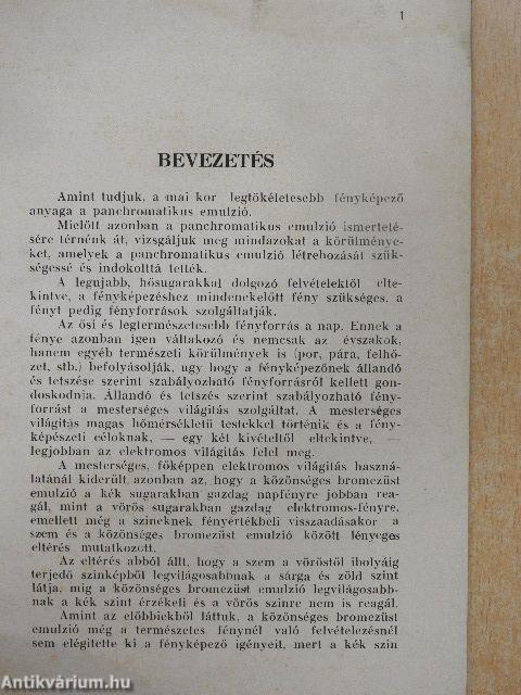 Ilford panchromatikus anyagok ismertetése