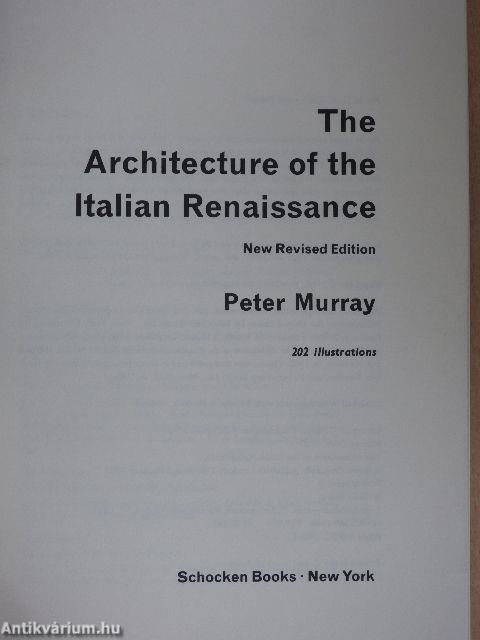 The Architecture of the Italian Renaissance