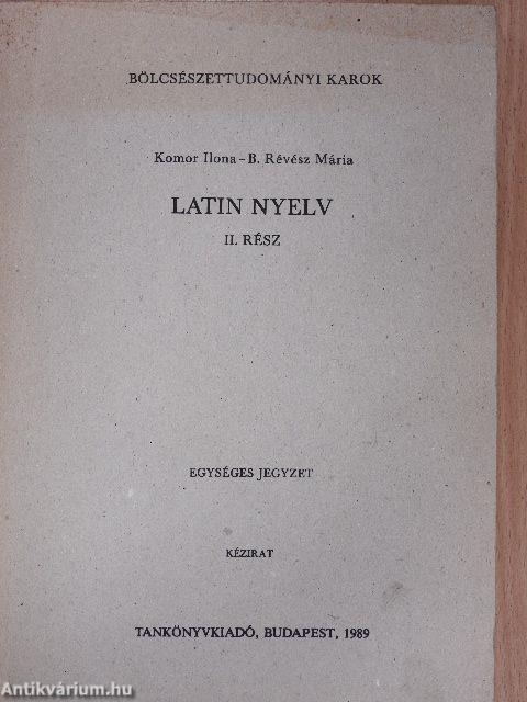 Latin nyelv II.