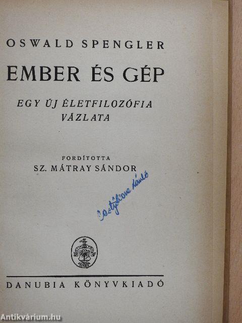 Ember és gép (Dr. Castiglione László könyvtárából)