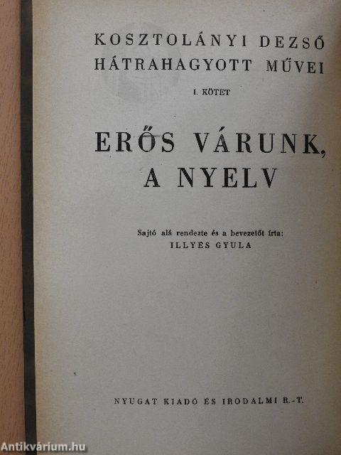 Erős várunk, a nyelv