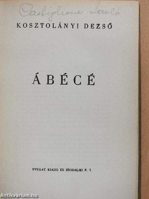 Ábécé (Dr. Castiglione László könyvtárából)