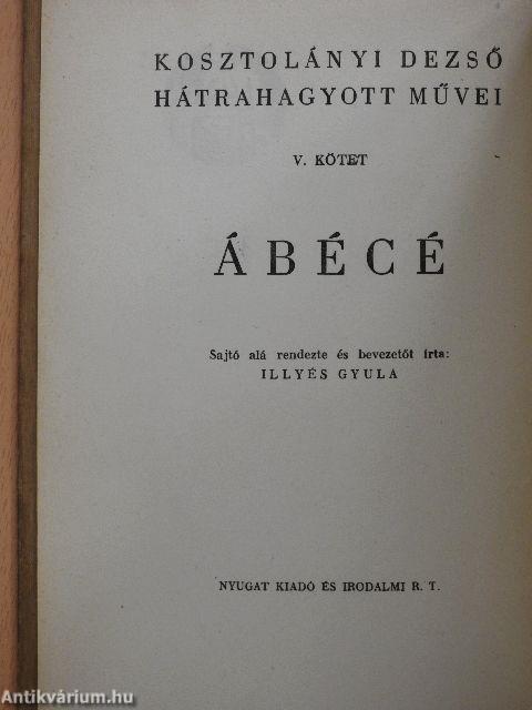 Ábécé (Dr. Castiglione László könyvtárából)