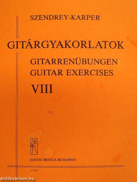 Gitárgyakorlatok VIII.