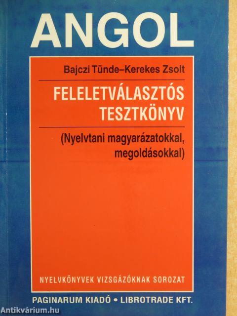 Angol feleletválasztós tesztkönyv