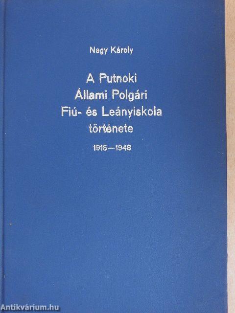 A putnoki állami polgári fiú- és leányiskola története