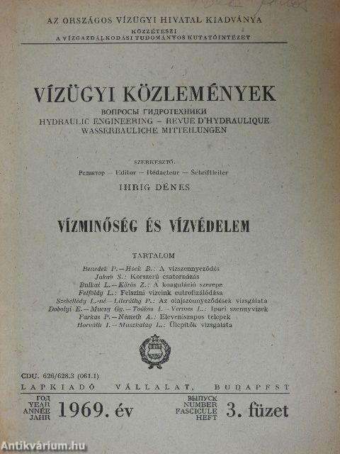 Vízügyi közlemények 1969/3.